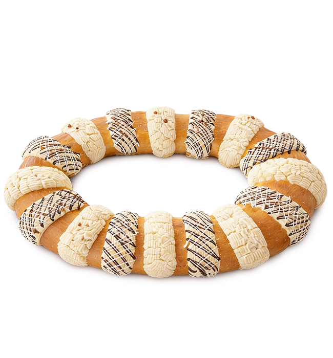 Rosca de Reyes Grande Rellena Chocolate Abuelita 