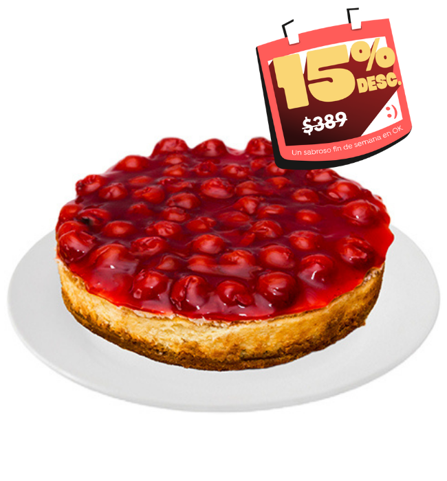 Pastel de queso cereza