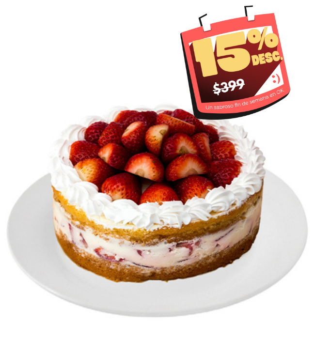 Pastel de Yogurt con Fresas